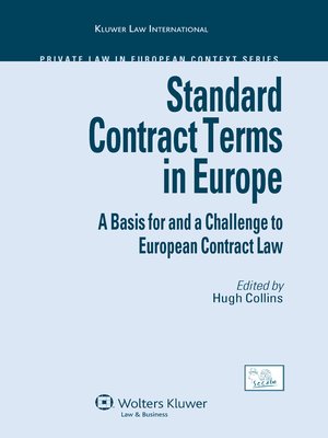 cover image of Standard Contract Terms in Europe